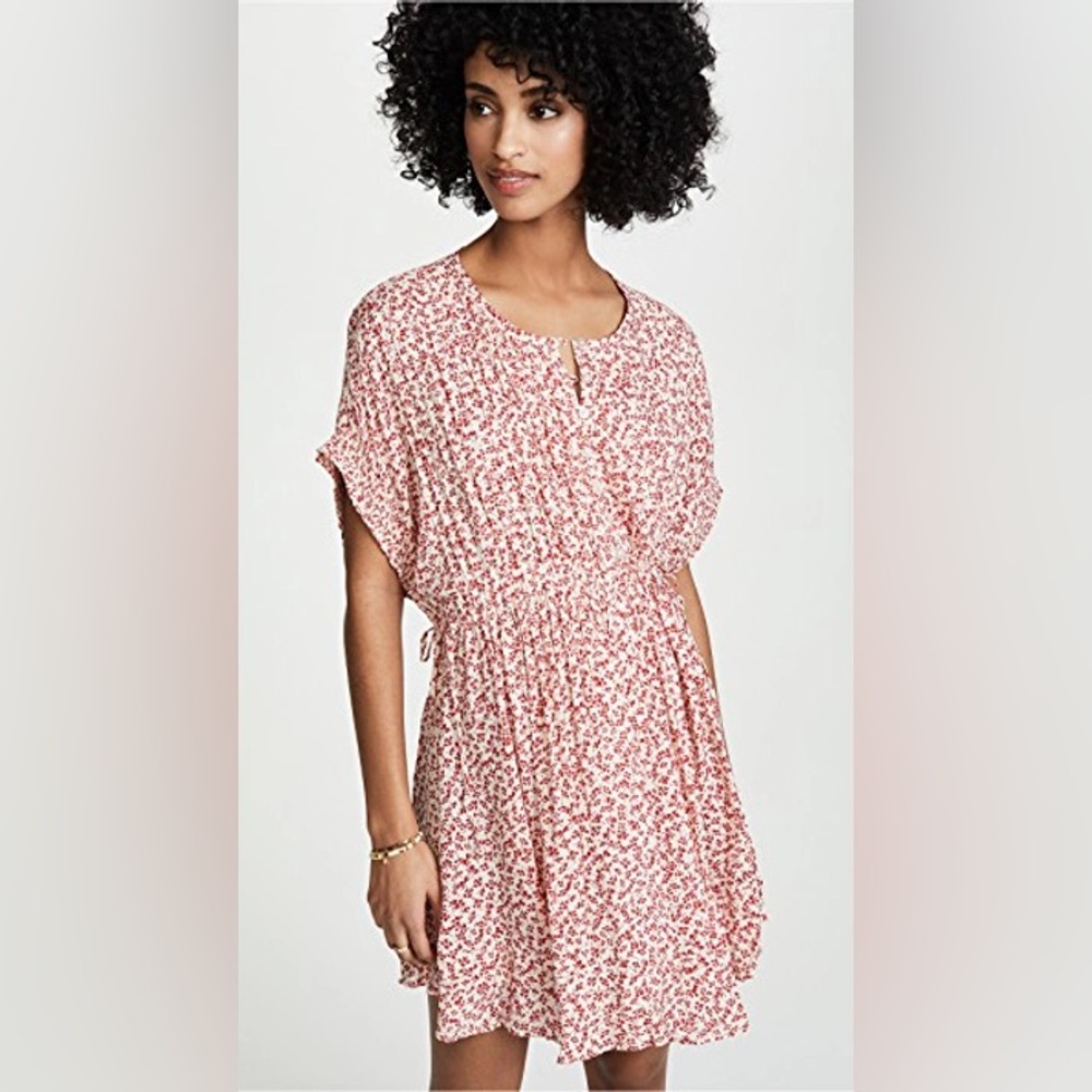 Free People‎ Red Floral One Fine Day Mini Dress Sz. S